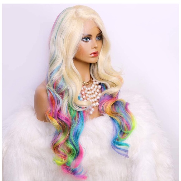 24” Rainbow Lace Front Wigs - Picture 5 of 7